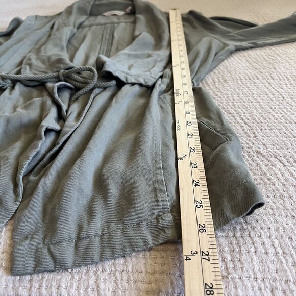 Soft Surroundings Jacket Womens Medium Drawstring Open Front Pockets Lagenlook - Picture 10 of 12